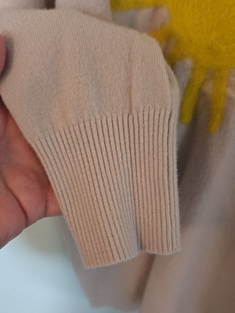Aaeda | Beige Sunshine Sweater Size Large - Picture 6 of 8